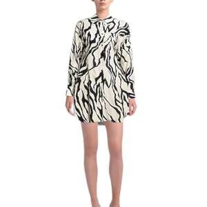 NEW MAISON RABIH KAYROUZ zebra print short dress in black-white